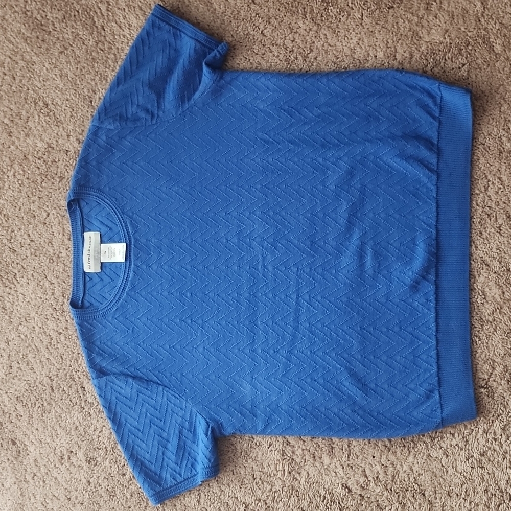 Alfred dunner petite M PM chevron stitch top